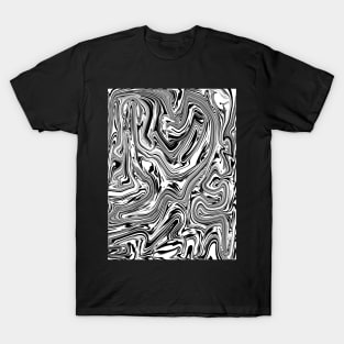 Abstract Black Strain Pattern T-Shirt